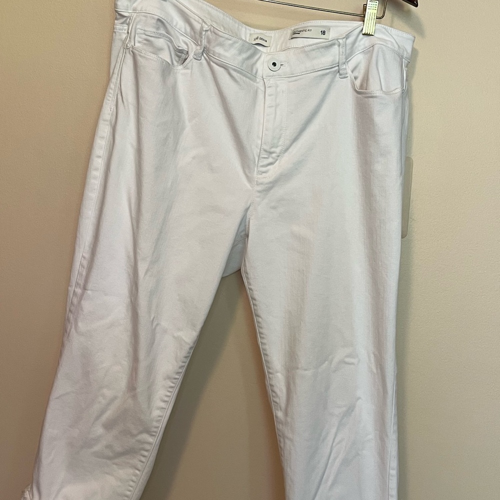 J. Jill Authentic Fit Cropped White Denim